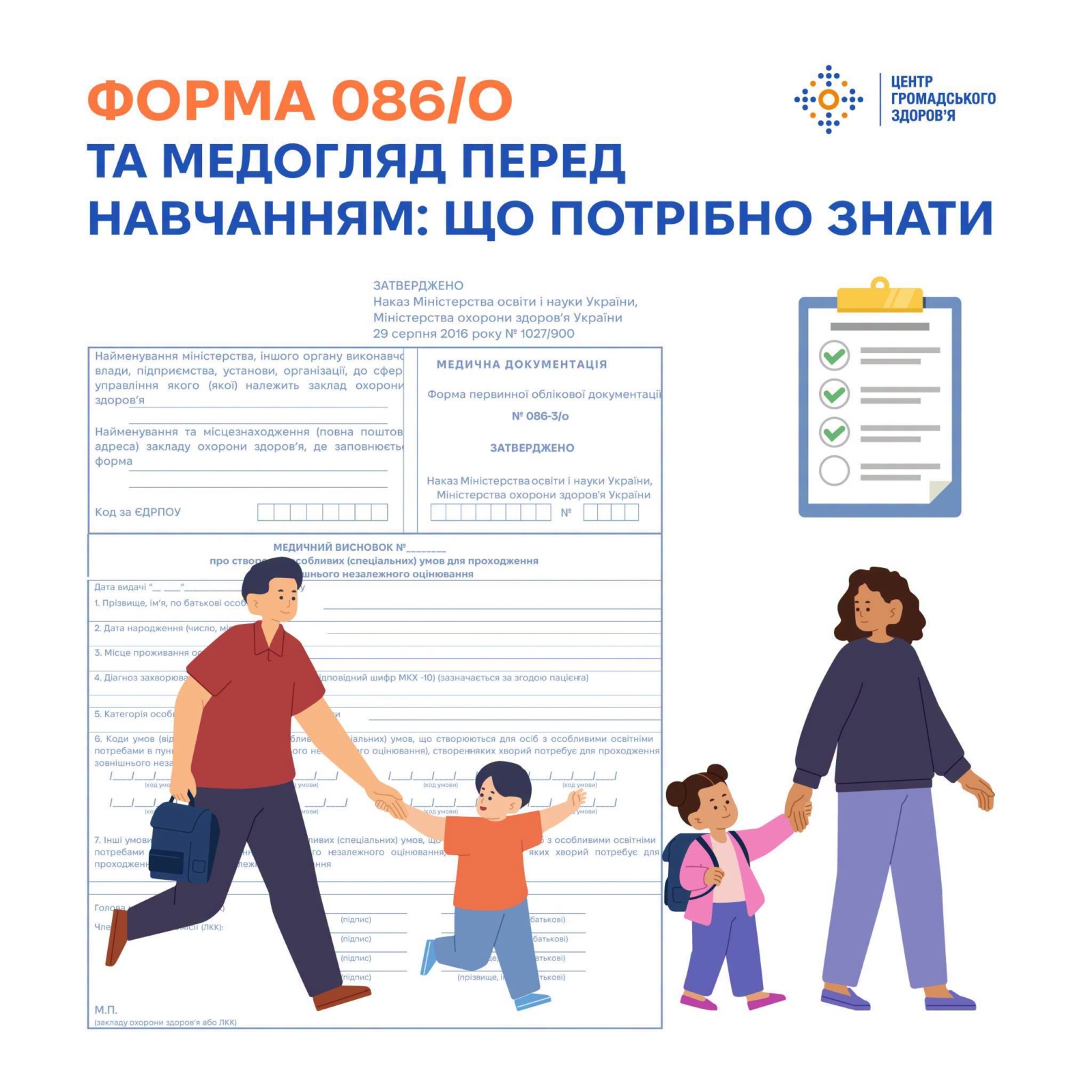 Медогляд дитини перед школою довідка 086