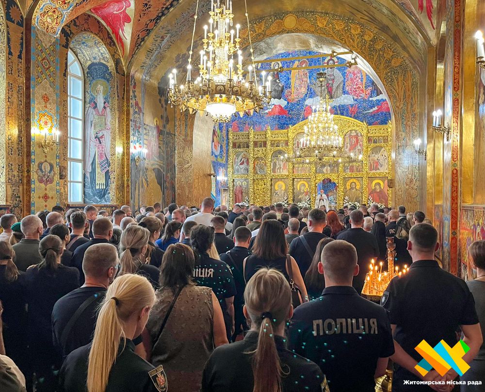Прощання з поліцейськими у Житомирі