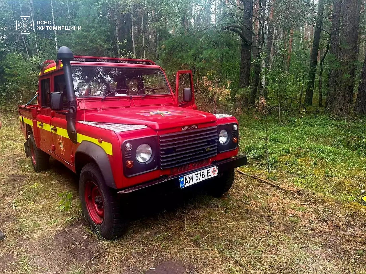 Рятувальники гасять пожежу у Древлянському заповіднику