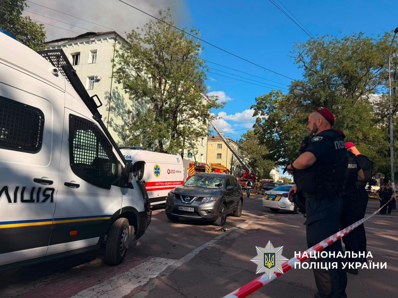 Пожежа в адміністративній будівлі поліції