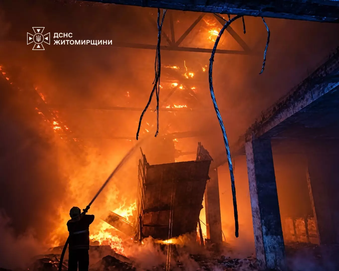Пожежа на підприємстві з виготовлення паливних гранул