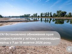 Вересневе маловоддя урізає ліміт на забір води підприємствам обмеження води